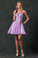 Vestido corto bordado con purpurina de Juliet 857