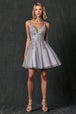 Vestido corto bordado con purpurina de Juliet 857