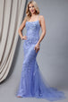 Amelia Couture 799 Vestido Largo Sin Mangas Bordado Malla