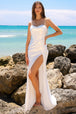 Amelia Couture 20115 Raso Estirado Vestido Largo Sin Mangas