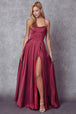Vestido largo con espalda de tirantes y cuello cuadrado de Juliet 278