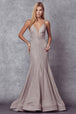 Vestido entallado con escote en V y purpurina de Juliet 207