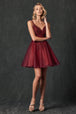 Vestido corto bordado con purpurina de Juliet 857