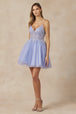 Vestido corto adornado de tul con purpurina de Juliet 863