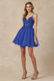 Vestido corto adornado de tul con purpurina de Juliet 863