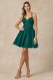 Vestido corto bordado de tul con purpurina de Juliet 864