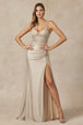 Vestido largo bordado con aberturas de Juliet 282