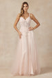 Vestido largo con apliques florales de Juliet 283