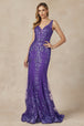 Vestido ajustado con estampado de lentejuelas y cuello en V by Juliet 277