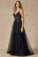 Vestido corsé con mangas abullonadas y mariposa 3D de Juliet 2401