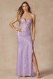 Vestido ajustado de encaje con apliques de lentejuelas de Juliet 2405