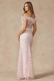 Vestido de plumas con estampado de purpurina de Juliet 2402