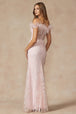 Vestido largo de plumas de Juliet 2402