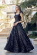Vestido de plumas sin mangas con estampado de lentejuelas de Juliet 297