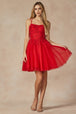 Vestido corto sin mangas con apliques florales de Juliet 860
