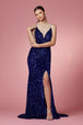 Vestido de terciopelo con lentejuelas de Nox Anabel R433