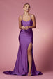 Vestido ajustado con tirantes y abertura en la espalda de Nox Anabel T481