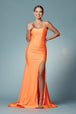 Vestido ajustado con tirantes y abertura en la espalda de Nox Anabel T481