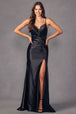 Vestido ajustado sin mangas con aberturas de Juliet 2417