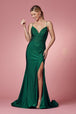 Vestido sirena con encaje en la espalda de Nox Anabel E1038