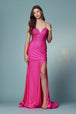 Vestido sirena con encaje en la espalda de Nox Anabel E1038