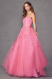 Vestido de tul corsé con apliques florales by Juliet 260