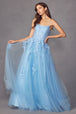 Vestido de tul corsé con apliques florales by Juliet 260