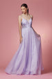 Vestido largo sin mangas Glitter de Nox Anabel T1033
