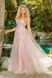 Vestido de Tul con Apliques Florales de Nox Anabel T449