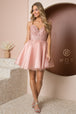 Vestido corto de pedrería de Nox Anabel F732