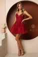 Vestido Corto con Aplique de Encaje de Nox Anabel R707