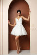 Vestido Corto con Aplique de Encaje de Nox Anabel R707
