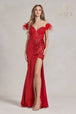 Vestido de plumas ajustado de Nox Anabel S1229