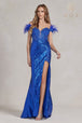 Vestido de plumas ajustado de Nox Anabel S1229