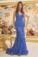 Vestido de sirena 3D Floral Glitter de Nox Anabel C1110