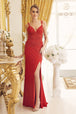 Vestido entallada bordada cuello pico de Nox Anabel H1090