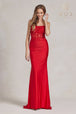 Vestido de sirena con corsé bordado de Nox Anabel E1186