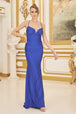Vestido de sirena sin mangas con pedrería de Nox Anabel K1123
