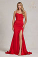 Vestido ajustado sin mangas con abertura corsé de Nox Anabel P1168