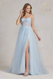 Vestido de tul con corsé y apliques de Nox Anabel J1089