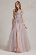 Vestido de tul con apliques florales de Nox Anabel G1149