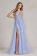 Vestido de tul con apliques florales de Nox Anabel G1149