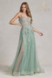 Vestido de tul con apliques florales de Nox Anabel G1149