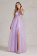 Vestido corsé de tul con adornos de Nox Anabel T1081