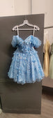Vestido de fiesta con mangas de tirantes y cuello en V Dancing Queen 3355