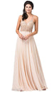 Vestido con cuerpo ilusión adornado con cuentas Dancing Queen 2513