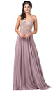 Vestido con cuerpo ilusión adornado con cuentas Dancing Queen 2513