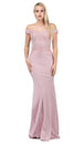 Vestido ajustado con apliques de encaje y hombros descubiertos Dancing Queen 2562