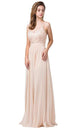 Vestido Largo Cuello V Bordado Sin Mangas Dancing Queen 2571