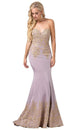 Vestido de novia dorado con escote de trompeta Dancing Queen 2718